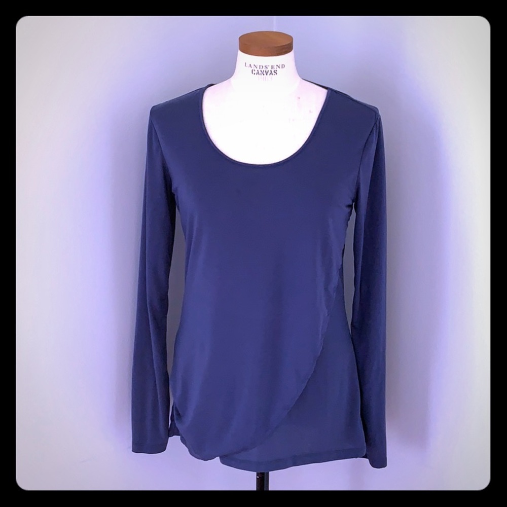 Athleta Blue Layered Long Sleeve Tee